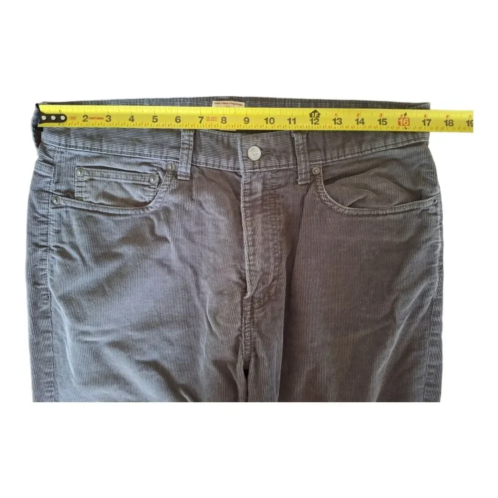 J. Crew 1040 Corduroy Pants Men’s Size 33 Trousers Gray 5 Pocket Jeans Excellent